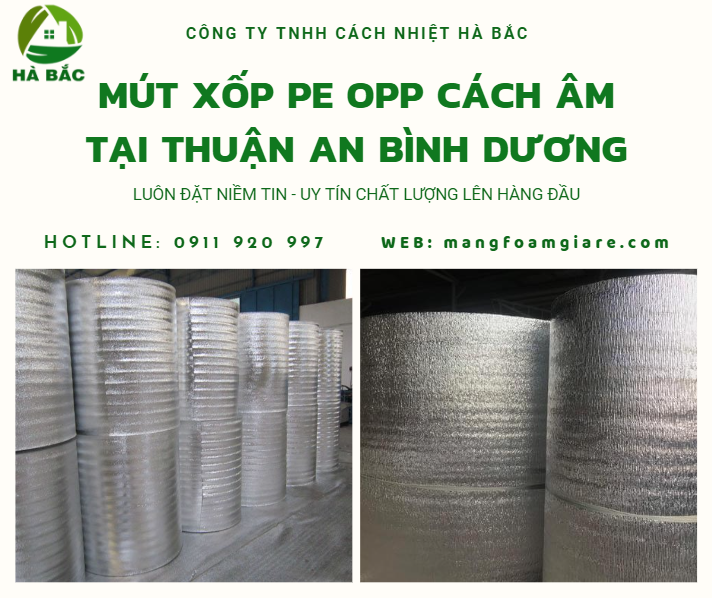 Mút Xốp PE OPP Cách Âm Tại Thuận An – Bình Dương