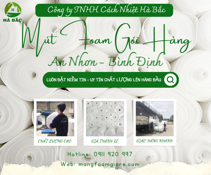 Mút xốp foam gói hàng giá rẻ tại An Nhơn Bình Định