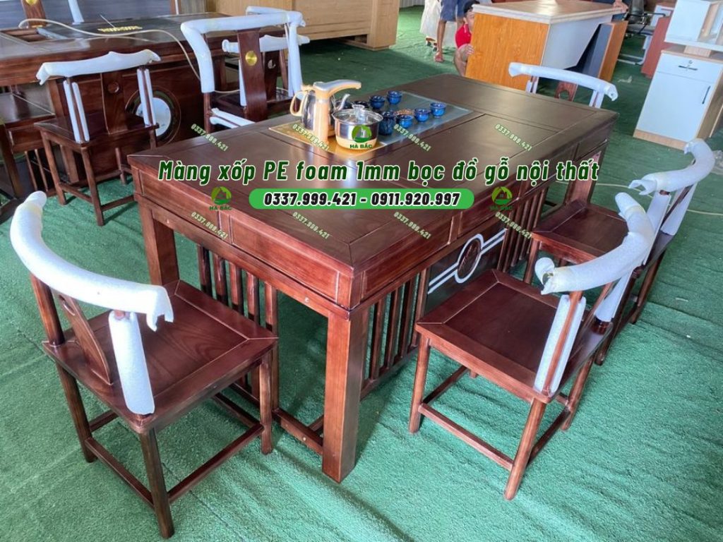 Màng xốp PE foam 1mm bọc đồ gỗ nội thất