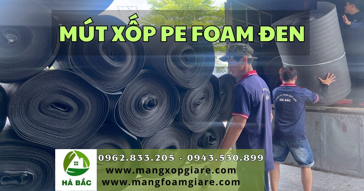 mút xốp pe foam màu đen mút xốp pe foam màu đen